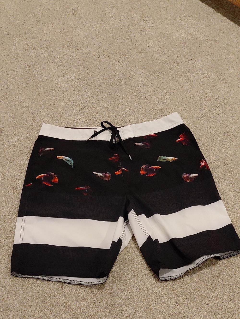 Vans Betta Fish and Stripe Swim Shorts